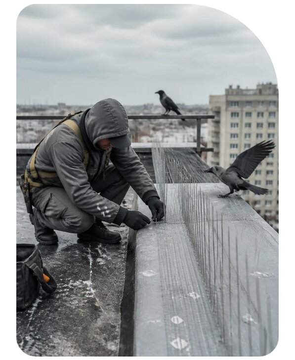 Защита от ворон под ключ в Благовещенске по цене от 5193 р. | Сенат-Бгв